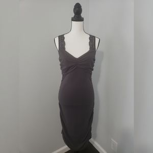 Express Lace Strap Midi Dress